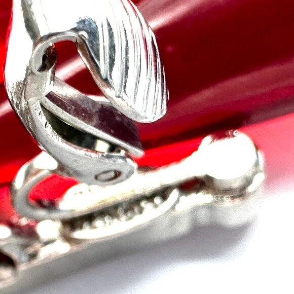 Vintage 1980s Kenneth Jay Lane Ruby Red Teardrop Earrings—Art Deco Revival — EUC - Picture 5 of 8